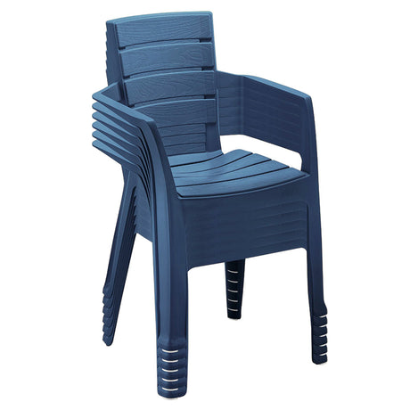 Silla Rimax Barú Azul Petróleo 59x82.5cm con Espaldor y con Apoya Brazos - SILLAS Y BUTACOS | Bylmo