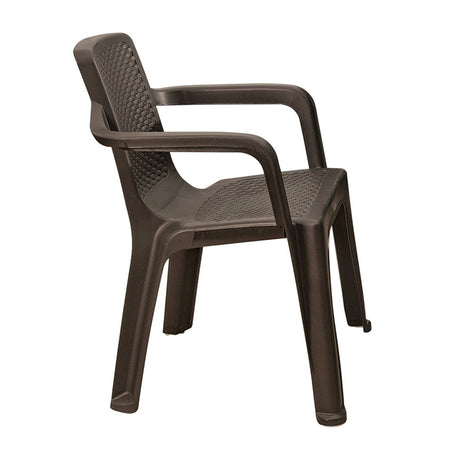 Silla Rimax Eterna Wengue 57x80.6cm con Espaldor y con Apoya Brazos - SILLAS Y BUTACOS | Bylmo