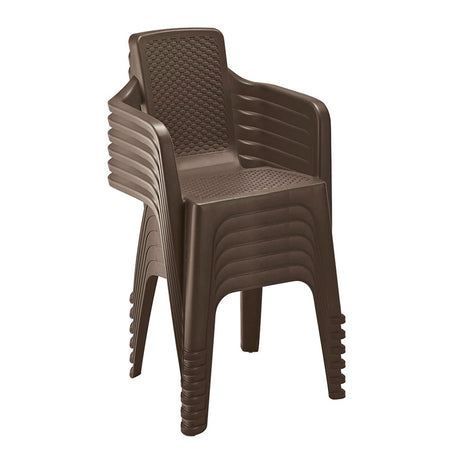 Silla Rimax Eterna Wengue 57x80.6cm con Espaldor y con Apoya Brazos - SILLAS Y BUTACOS | Bylmo