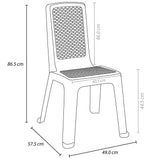 Silla Rimax Eterna Wengue 49x86.5cm con Espaldor y sin Apoya Brazos - SILLAS Y BUTACOS | Bylmo