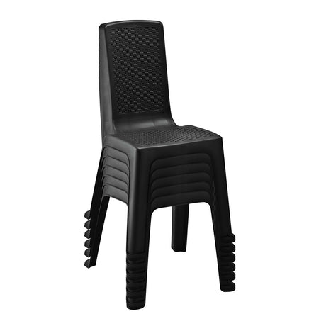 Silla Rimax Eterna Negro 49x86.5cm con Espaldor y sin Apoya Brazos - SILLAS Y BUTACOS | Bylmo