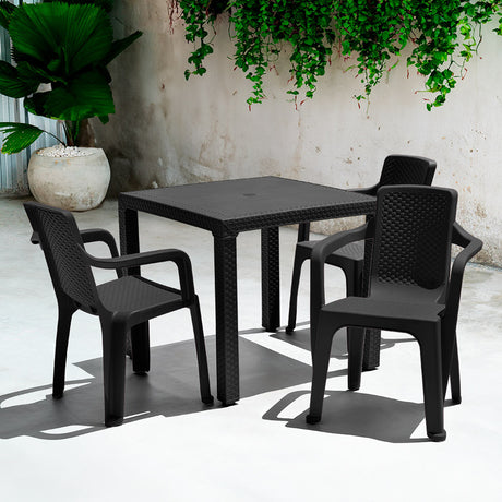 Silla Rimax Eterna Negro 57x80.6cm con Espaldor y con Apoya Brazos - SILLAS Y BUTACOS | Bylmo