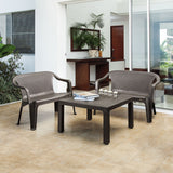 Silla Rimax Eterna Wengue 114x79.5cm con Espaldor y con Apoya Brazos - SILLAS Y BUTACOS | Bylmo