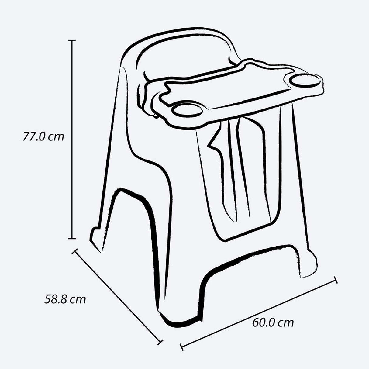 Silla Comedor para Bebé Rimax Rosado 60x77cm con Espaldor y con Apoya Brazos - SILLAS Y BUTACOS | Bylmo