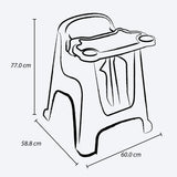 Silla Comedor para Bebé Rimax Rosado 60x77cm con Espaldor y con Apoya Brazos - SILLAS Y BUTACOS | Bylmo