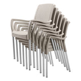 Silla Rimax Shia Taupe 56x82.4cm con Espaldor y con Apoya Brazos - SILLAS Y BUTACOS | Bylmo