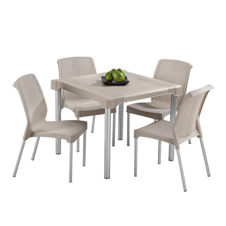 Silla Rimax Shia Taupe 43.5x83.5cm con Espaldor y sin Apoya Brazos - SILLAS Y BUTACOS | Bylmo