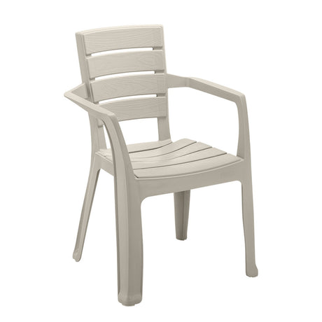 Silla Barú Taupe 58x82.5cm con Espaldar y con Apoya Brazos - SILLAS Y BUTACOS | Bylmo