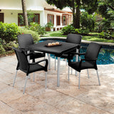 Silla Shia Negro 56.3x82.4cm con Espaldar y con Apoya Brazos - SILLAS Y BUTACOS | Bylmo