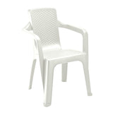 Silla Eterna Blanco Arena 60.2x80.6cm con Espaldar y con Apoya Brazos - SILLAS Y BUTACOS | Bylmo