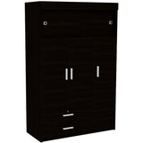 Closet Z 120 Wengue 120x187.5cm con Dos Cajones y con Tres Puertas - CLOSETS | Bylmo