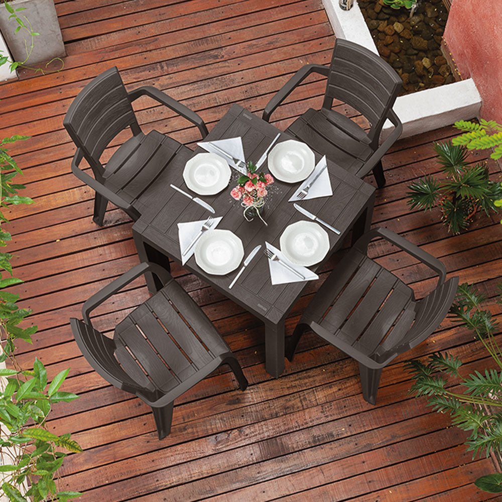 Mesa Auxiliar Rimax Barú Wengue 75.3x73.5cm Cuadrado - MESAS AUXILIARES | Bylmo