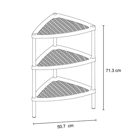 Mesa Multiusos Rimax Shia Taupe 37.5x77cm Triangular - MESAS AUXILIARES | Bylmo