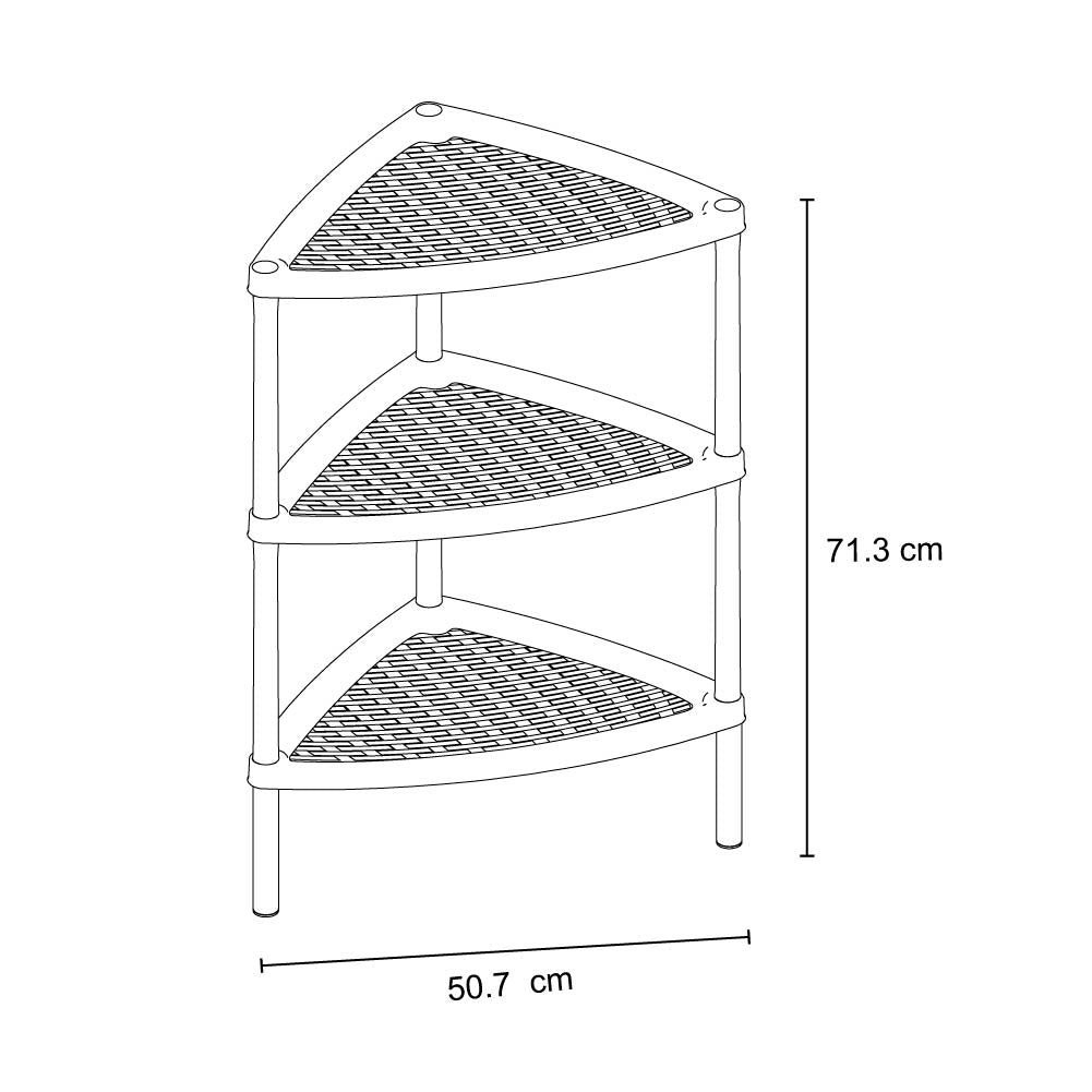 Mesa Multiusos Rimax Shia Moca 37.5x77cm Triangular - MESAS AUXILIARES | Bylmo
