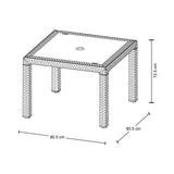 Mesa Auxiliar Rimax Eterna Negro 80.5x72.5cm Cuadrado - MESAS AUXILIARES | Bylmo