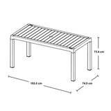 Mesa Auxiliar Rimax Barú Gris Hielo 153x73.4cm Rectangular - MESAS AUXILIARES | Bylmo