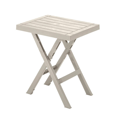 Mesa Auxiliar Plegable Rimax Barú Taupe 65x74.7cm Rectangular - MESAS AUXILIARES | Bylmo