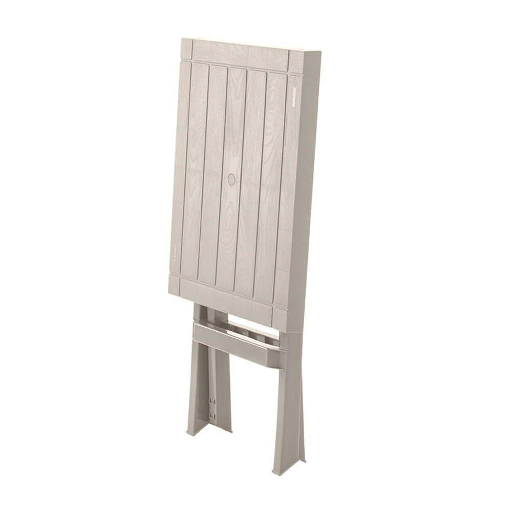 Mesa Auxiliar Plegable Rimax Barú Taupe 65x74.7cm Rectangular - MESAS AUXILIARES | Bylmo