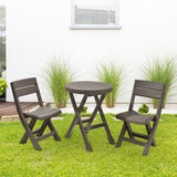 Combo Mesa Auxiliar y Sillas Rimax Barú Moca 60.7x74.4cm Circular - MESAS AUXILIARES | Bylmo