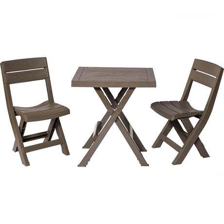 Combo Mesa Auxiliar y Sillas Rimax Barú Moca 149x81cm Cuadrado - MESAS AUXILIARES | Bylmo