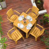 Mesa Auxiliar Rimax Barú Trendy Amarillo 75.3x73.5cm Cuadrado - MESAS AUXILIARES | Bylmo