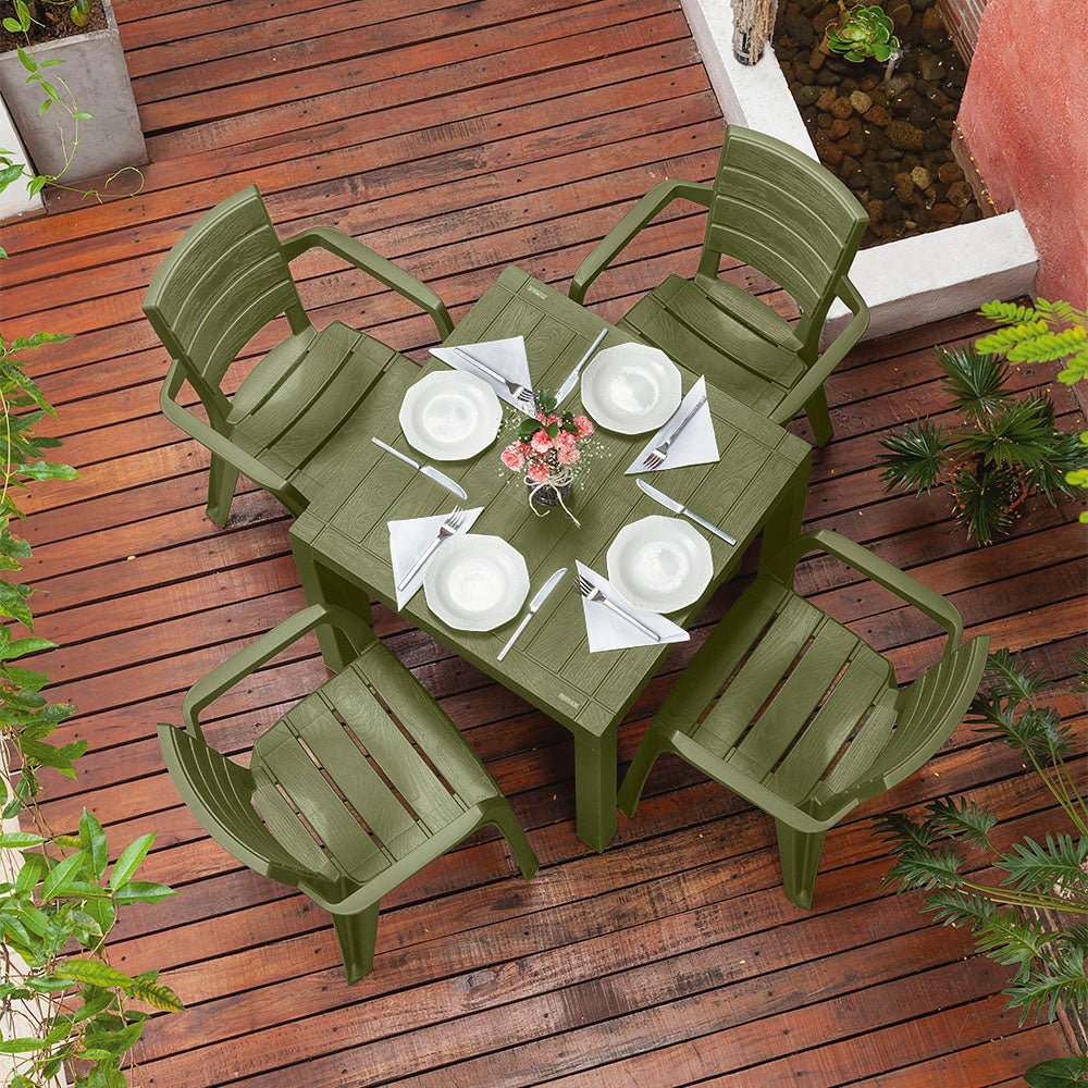 Mesa Auxiliar Rimax Barú Trendy Verde Selva 75.3x73.5cm Cuadrado - MESAS AUXILIARES | Bylmo