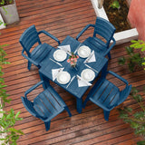 Mesa Auxiliar Rimax Barú Trendy Azul Petróleo 75.3x73.5cm Cuadrado - MESAS AUXILIARES | Bylmo