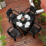 Mesa Auxiliar Rimax Barú Trendy Negro 75.3x73.5cm Cuadrado - MESAS AUXILIARES | Bylmo