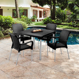 Mesa Auxiliar Rimax Shia Negro 85.6x72.5cm Cuadrado - MESAS AUXILIARES | Bylmo