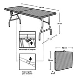 Mesa Banquetera Rimax Café 180x74cm Rectangular - MESAS AUXILIARES | Bylmo