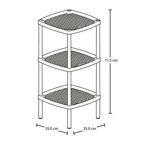 Mesa Multiusos Rimax Blanco 35x71.5cm Cuadrado - MESAS AUXILIARES | Bylmo