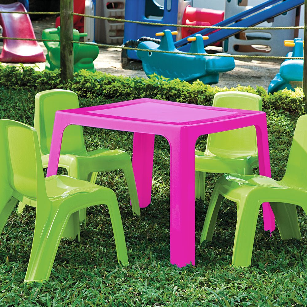 Mesa Infantil Rimax Pequeñin Rosado Fuerte 70.7x50.7cm Cuadrado