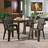 Mesa Auxiliar Rimax Eterna Wengue 80.5x72.5cm Cuadrado - MESAS AUXILIARES | Bylmo