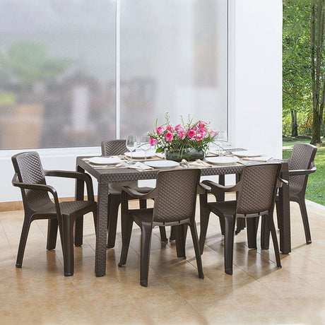Mesa Auxiliar Familiar Rimax Wengue 150.5x72.5cm Rectangular - MESAS AUXILIARES | Bylmo
