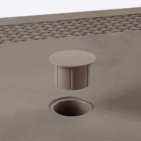 Mesa Auxiliar Rimax Shia Moca 85.6x72.5cm Cuadrado - MESAS AUXILIARES | Bylmo