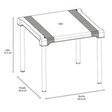 Mesa Auxiliar Rimax Shia Moca 85.6x72.5cm Cuadrado - MESAS AUXILIARES | Bylmo