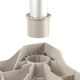 Mesa Auxiliar Rimax Shia Taupe 85.6x72.5cm Cuadrado - MESAS AUXILIARES | Bylmo