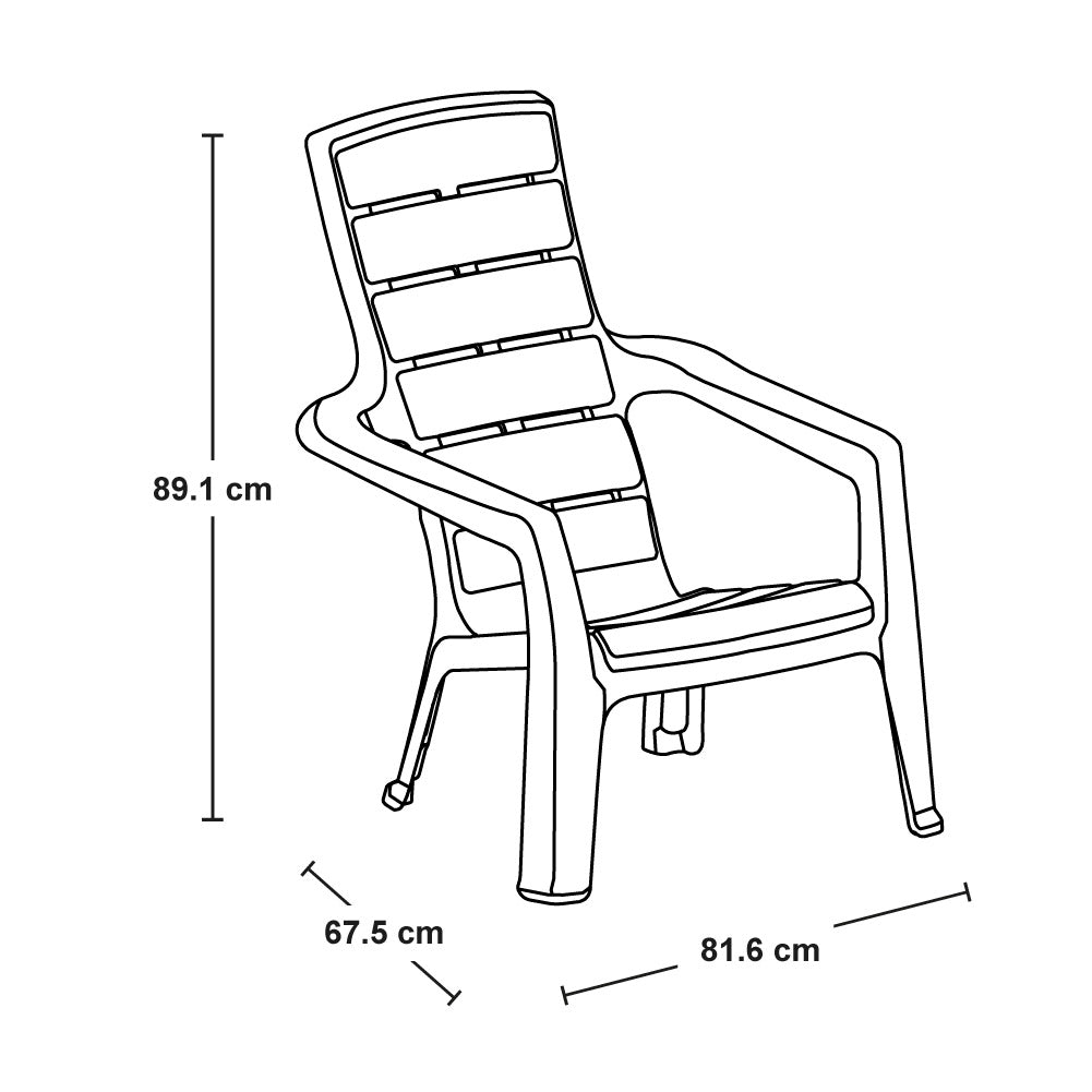 Silla Playera Rimax Barú Azul Turquesa 67.5x89.1cm con Apoya Brazos y con Espaldar - SILLAS DE EXTERIOR | Bylmo