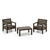 Combo Balcón Rimax Sillones con Mesa de Centro Wengue 74.6x74.6cm con Apoya Brazos y con Espaldar - SILLAS DE EXTERIOR | Bylmo