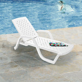 Cama Asoleadora Rimax Arrecife Blanco 69x46.7cm con Apoya Brazos y con Espaldar - SILLAS DE EXTERIOR | Bylmo