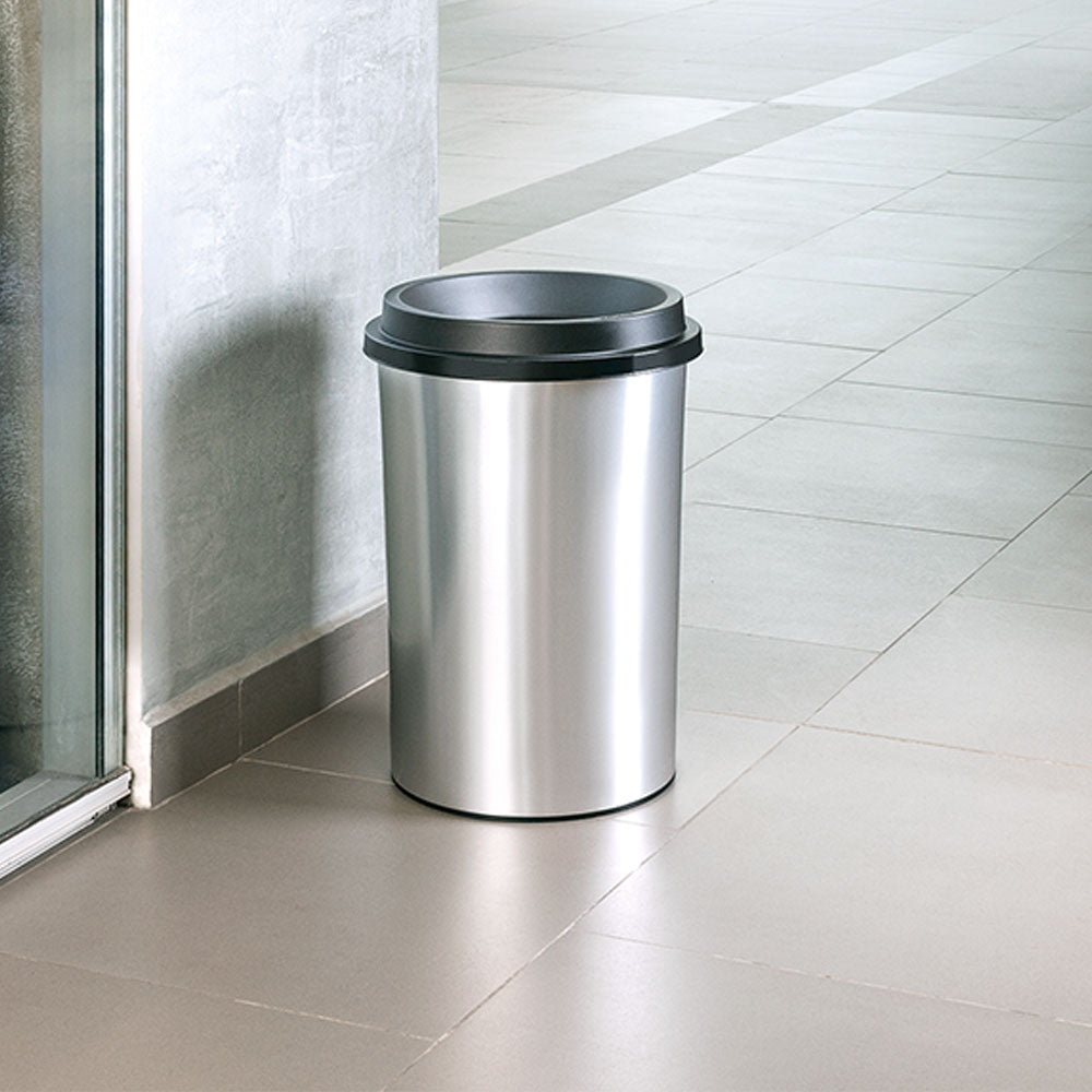 Papelera Rimax Negro 41x59.7cm de 50 Litros para Papeles sin Tapa - BASUREROS Y PAPELERAS | Bylmo