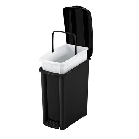 Basurero Rimax Negro 30x37.5cm de 10 Litros para No Aprovechables con Tapa De Pedal - BASUREROS Y PAPELERAS | Bylmo