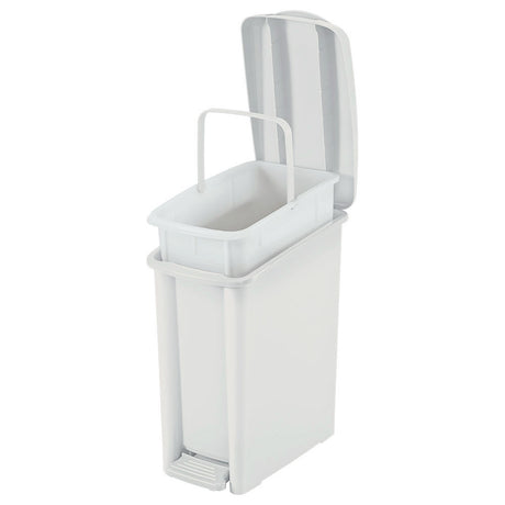 Basurero Rimax Blanco 30x37.5cm de 10 Litros para Aprovechables con Tapa De Pedal - BASUREROS Y PAPELERAS | Bylmo