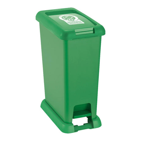 Basurero Rimax Style Verde 46.5x58.5cm de 35 Litros para Organicos con Tapa De Pedal - BASUREROS Y PAPELERAS | Bylmo
