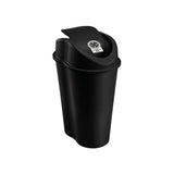 Papelera Rimax Style Negro 29.2x44cm de 10 Litros para No Aprovechables con Tapa Basculante - BASUREROS Y PAPELERAS | Bylmo