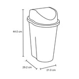 Papelera Rimax Style Negro 29.2x44cm de 10 Litros para No Aprovechables con Tapa Basculante - BASUREROS Y PAPELERAS | Bylmo
