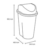 Papelera Rimax Style Negro 48.9x69.3cm de 50 Litros para No Aprovechables con Tapa Basculante - BASUREROS Y PAPELERAS | Bylmo