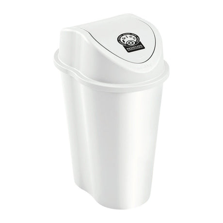 Papelera Rimax Style Blanco 48.9x69.3cm de 50 Litros para Aprovechables con Tapa Basculante - BASUREROS Y PAPELERAS | Bylmo