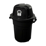 Basurero Rimax Negro 67x89.8cm de 100 Litros para No Aprovechables con Tapa Abatible