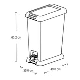 Basurero Rimax Rojo 46.5x58.5cm de 35 Litros para Riesgo Biologico con Tapa De Pedal - BASUREROS Y PAPELERAS | Bylmo